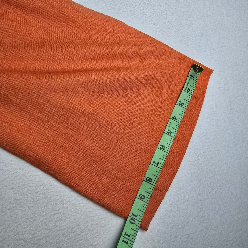 Monteau Los Angeles NWT Orange Strapless Linen Blend Wide Leg Belted Jumpsuit M - Picture 12 of 12